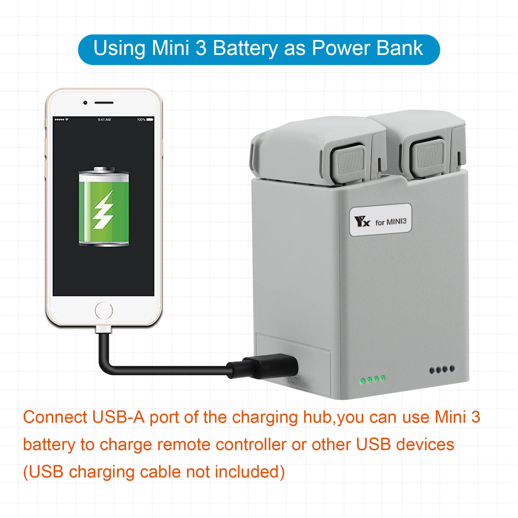 محور شاحن لبطارية الطائرات بدو - مراجعة Drone Power Bank وسعره