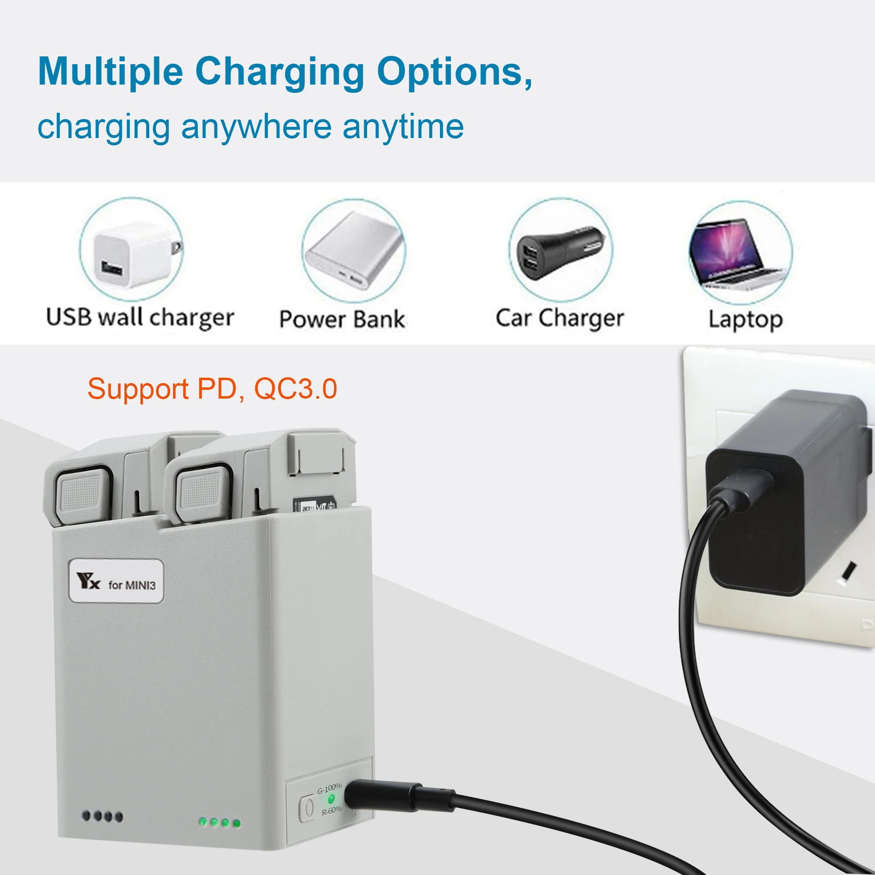 محور شاحن لبطارية الطائرات بدو - مراجعة Drone Power Bank وسعره